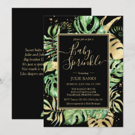 Convites Gênero tropical elegante Sprinkle bebê neutro