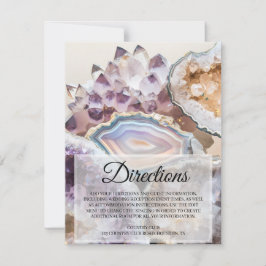 Convites Geode Crystal Wedding Directions Insert Card