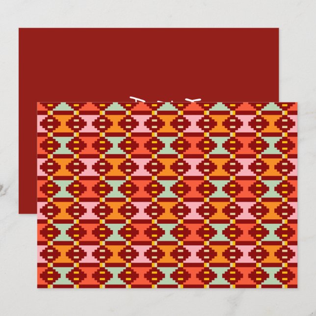 Convites Geometria Boho Moderna (Frente/Verso)