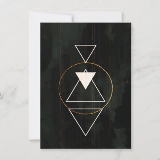 Convites Geometria Sagrada Boho Elegante Círculos Triângulo
