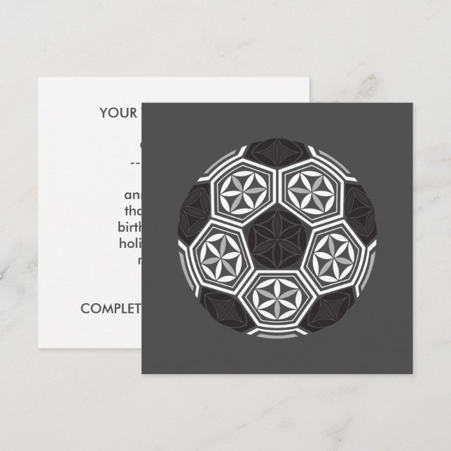 Convites geometria sagrada do futebol (Frente/Verso)