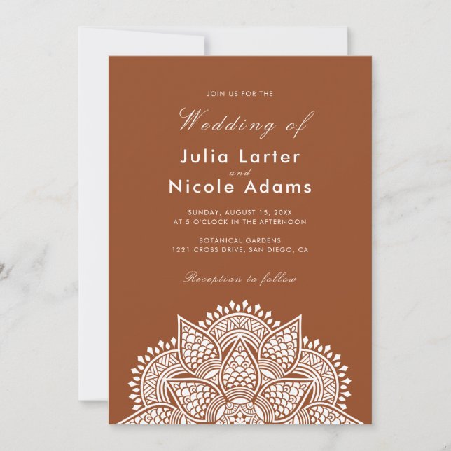 Convites Geometric Glittering Metallic Luxury Wedding (Frente)