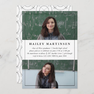 Convites Geométrico com Festa de formatura de Fotografias F