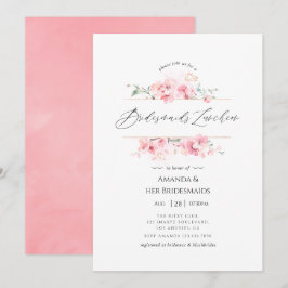 Convites Geométrico Crystal Greenery Bridesmaids Luncheon