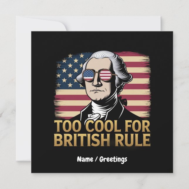 Convites George Washington engraçado demais para a regra br (Frente)