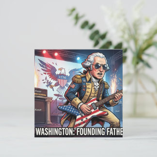 Convites George Washington Rock Star - Pai Fundador do R
