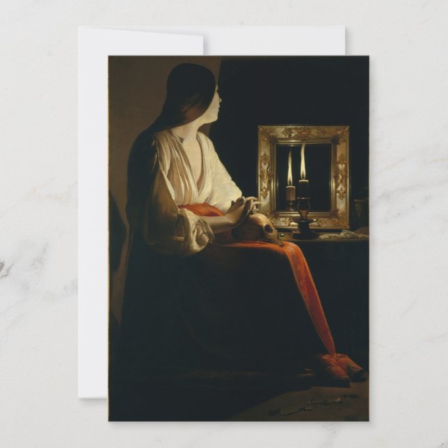 Convites Georges de La Tour - A Penitente Magdalen (Frente)