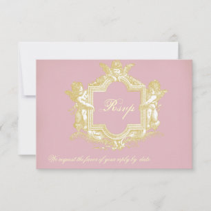 Convites Georgiana (Peônia Rosa) RSVP