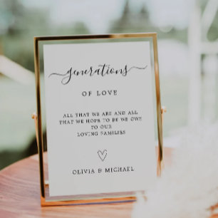 Convites Gerações de Sinais de Amor Imprimíveis, Minimalist