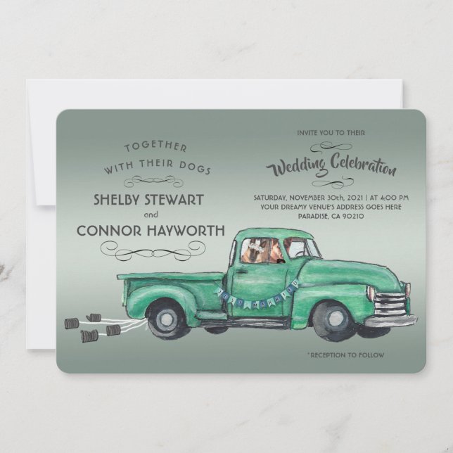 Convites German shepherd Adorável no Caminhão de Recolha Vi (Frente)