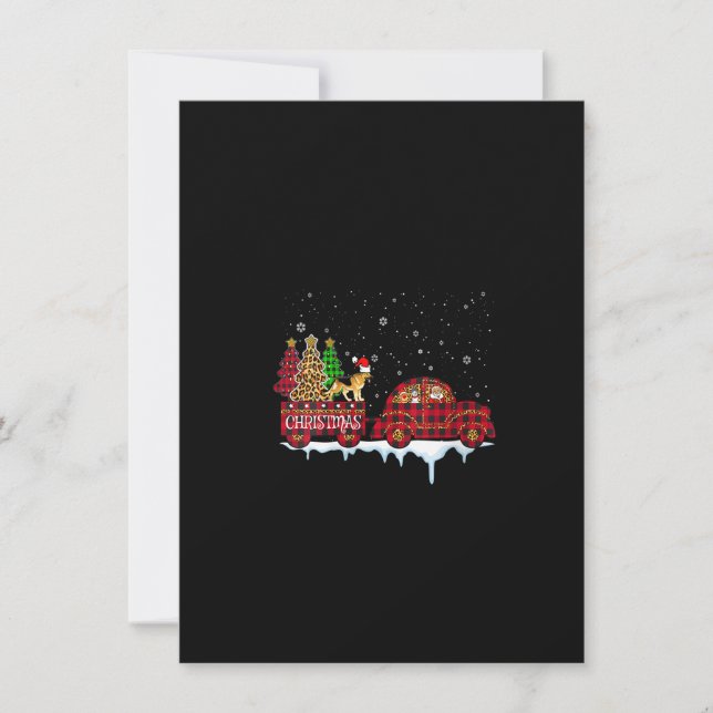 Convites German shepherd feminino Cachorro Natal Xadrez Ver (Frente)