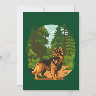 Convites German Shepherd Forest Adventure Dog 