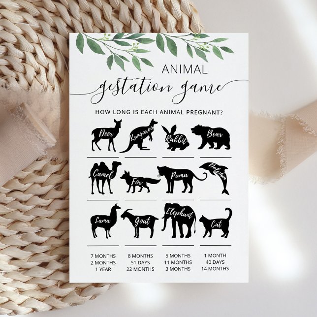 Convites Gestação animal com placa de Chá de fraldas de res (Criador carregado)