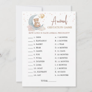 Convites Gestação animal sobre a placa de Chá de fraldas da