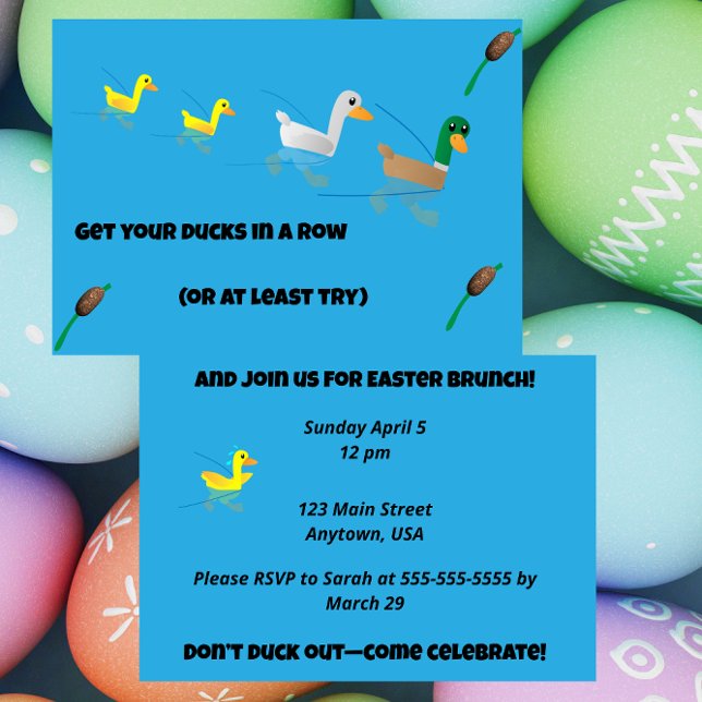 Convites Get your Ducks in a Row for Brunch (Criador carregado)