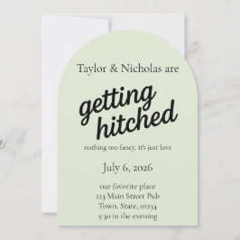 Convites "Getting Hitched" Wedding Elopement Invitation