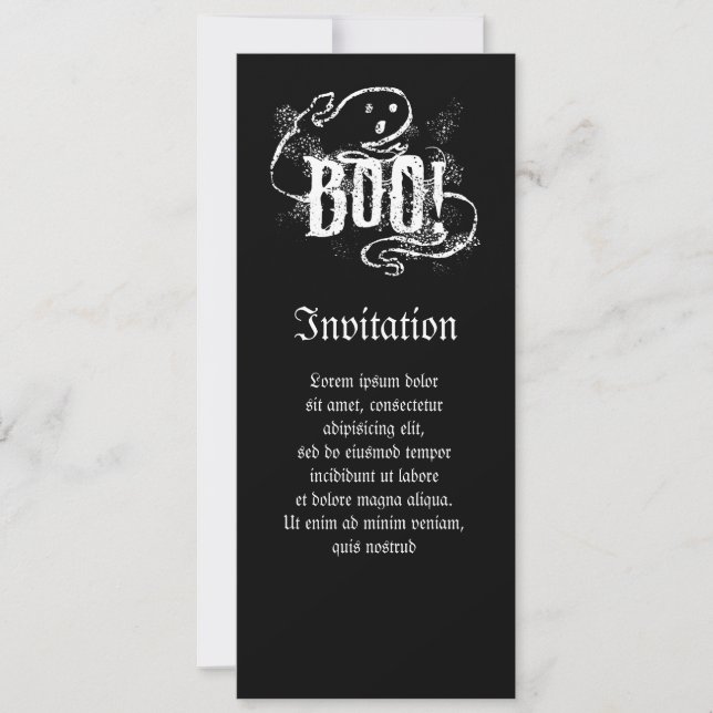 Convites Ghost Boo (Frente)