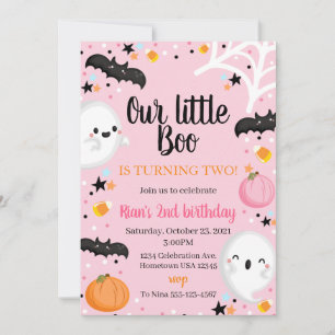 Convites Ghost Halloween Aniversário Convidar Festa Spookt