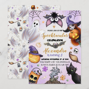 Convites Ghost Halloween Aniversário Convidar Festa Spookta
