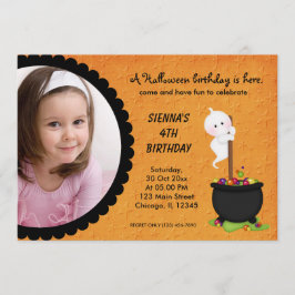 Convites Ghost Halloween Birthday