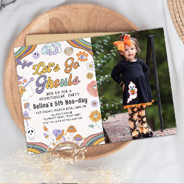 Convites Ghost Halloween Groovy Birthday Vamos Go Ghouls