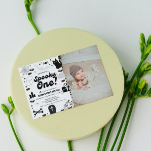 Convites Ghost Halloween Spooky Um Primeiro Aniversário