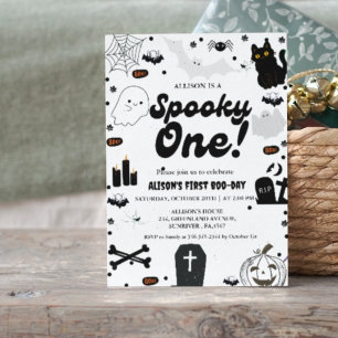 Convites Ghost Halloween Spooky Um Primeiro Aniversário
