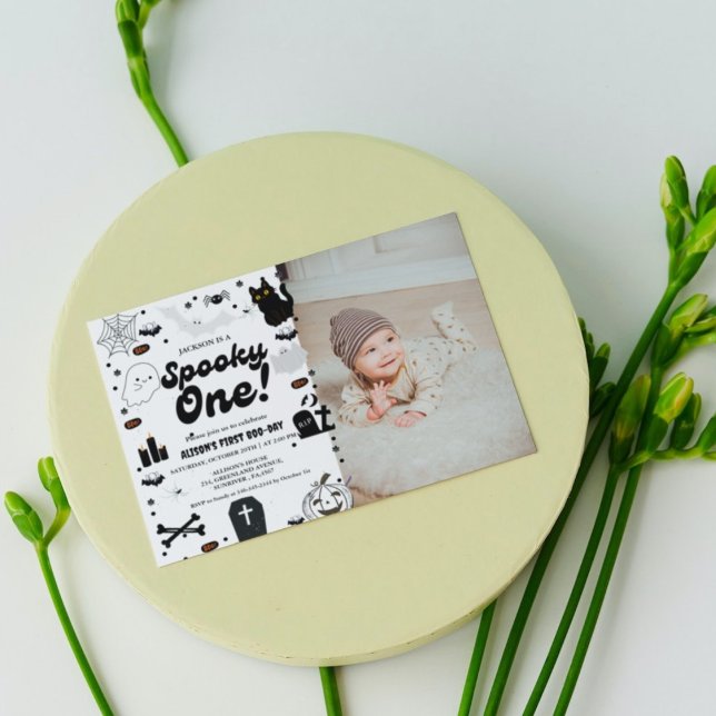 Convites Ghost Halloween Spooky Um Primeiro Aniversário (Criador carregado)