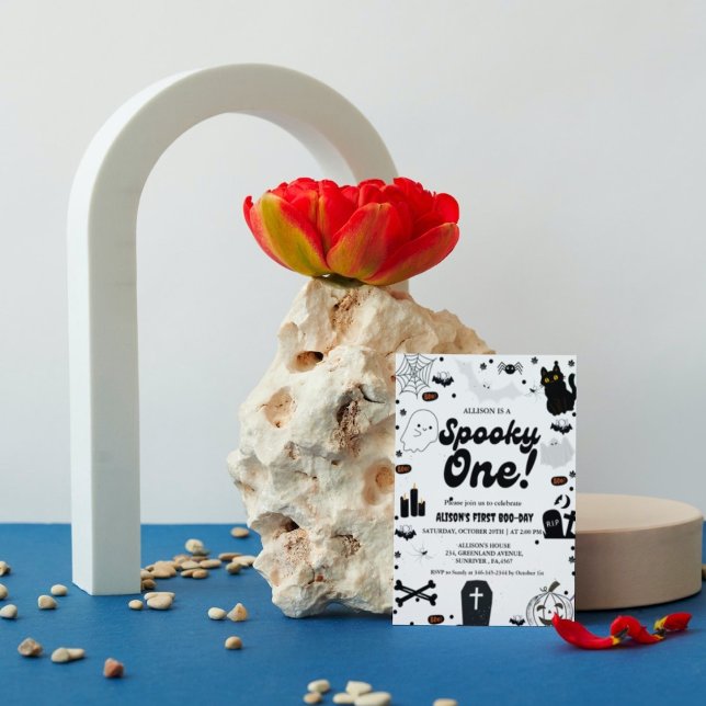 Convites Ghost Halloween Spooky Um Primeiro Aniversário (Criador carregado)