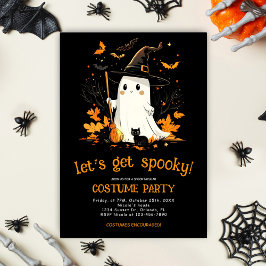 Convites Ghost Witch Spooky, Festa de Halloween de outubro