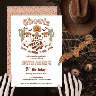 Convites Ghouls Quer Divertir-Se Na Festa de aniversário De
