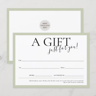Convites GIFT VOUCHER - sábio elegante moderno de negócios