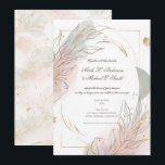 Convites Gilded Gold Sage & Blush Botanical Wedding<br><div class="desc">Customize for your event</div>