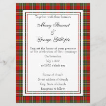 Gillispie Scottish Wedding Invitation