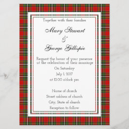 Convites Gillispie Scottish Wedding Invitation