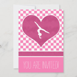 Convites Ginástica Bonito Verificada a Rosa Personalizada
