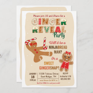 Convites Gingerbird Man Gender Revement Party