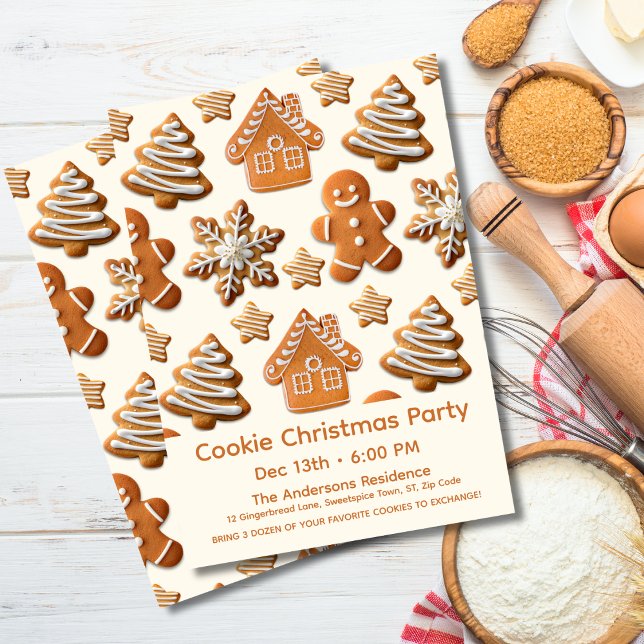 Convites Gingerbread Cookie Invite (Criador carregado)