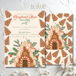 Convites Gingerbread House Christmas Bake Decorating Party