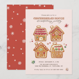 Convites Gingerbread House Decorating Party Christmas