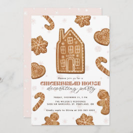 Convites Gingerbread House Decorating Party Christmas