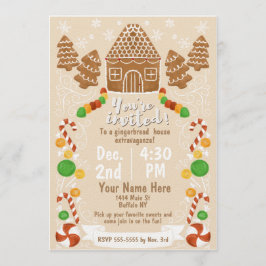 Convites Gingercake House Doces de Natal coloridos
