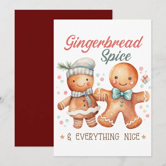 Convites Gingerpão especiarias e tudo mais legal (Frente/Verso)