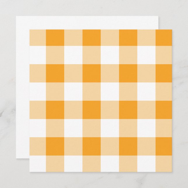 Convites Gingham Pattern (Frente/Verso)