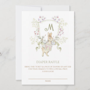 Convites Gingham Peter, a Fralda do Chá de fraldas do Coelh