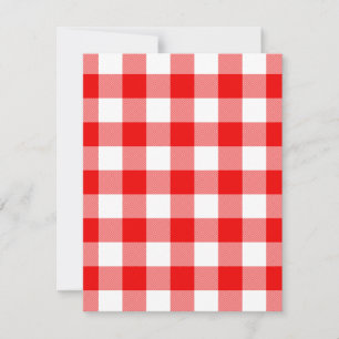 Convites Gingham Vermelho