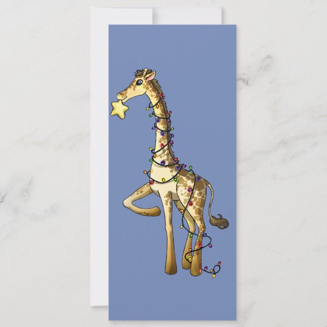 Convites Girafa Brilhante (Frente)