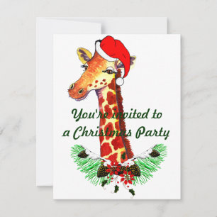 Convites Girafa de Natal