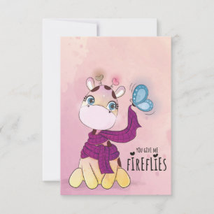 Convites Girafa Fofa Aquarela