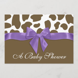 Convites Girafa Spots e Chá de fraldas Arco Roxo